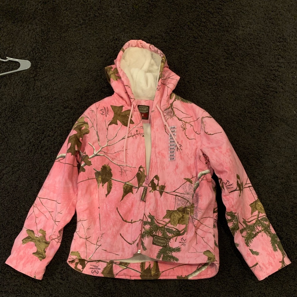 Ladies Pink Camo Coat